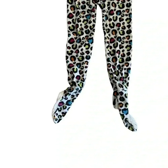 Beverly Hills Princess Neon LEOPARD Sleeper One-Piece PJ's Girls SZ 10 #2061 - Picture 3 of 10